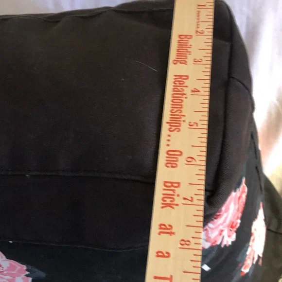 Victoria's Secret Black Tote with Pink Floral Design - Picture 8 of 8